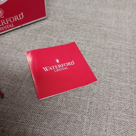 Waterford Crystal 2010 Lismore Red Toasting Flute Ornament With Enhancer NIB - Picture 5 of 11